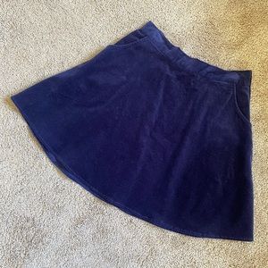Blue Velour Modcloth Skirt w/ POCKETS